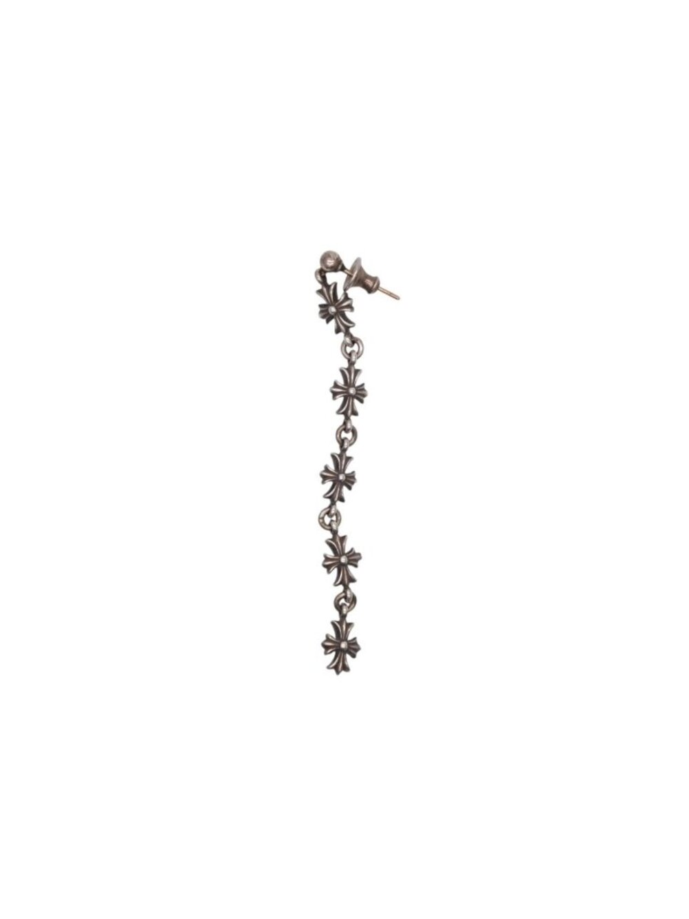 Chrome Hearts Tiny Ech Plus Drop Earrings 925 Sterling Silver